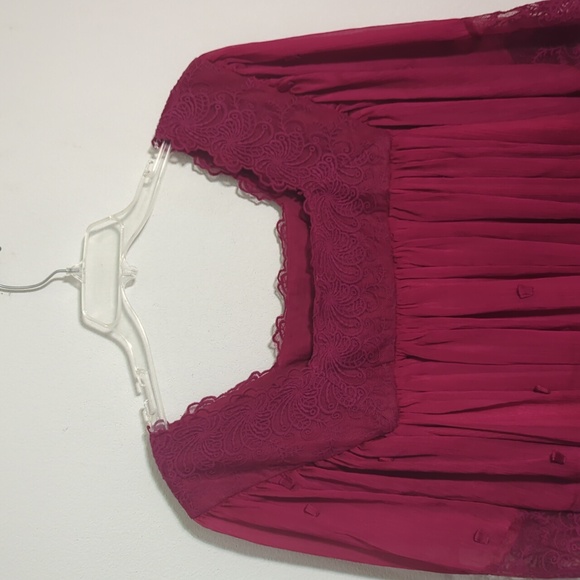 American Glamour Badgley Mischka Women's Dress Babydoll Lace Plus Size 3X - Picture 10 of 13